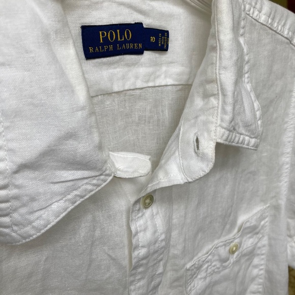 Ralph Lauren White Cotton Button Down Shirt - Picture 11 of 13